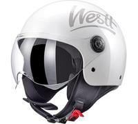 Westt Casque Jet Moto Homme Femme avec visière Casque Scooter Chopper cyclomoteur rétro Pilote Casques de Moto Demi-Coque avec certifié ECE 22.06