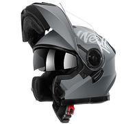Westt Casque Modulable - Casque Moto Intégré Casque Quad avec Double Visière - Casque Moto Homologué Modulable Casques Integraux pour Moto Gris S (55-56cm)