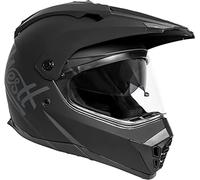 Westt Casque Moto Cross - Casque Moto Homologué Homme Femme Certifié ECE 22.06 - Casque Cross Adulte Casque De Moto avec Double Visière Noir Mat L (59-60cm)