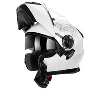 Westt Casque Moto Modulable Intégral - Casque Moto Helmet Modulable Casque Quad avec Double Visiere - Casques Motocross Casque Homologue Moto ECE Blanc S (55-56cm)