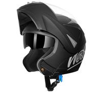 Westt Torque Casque Moto Homme Femme ECE 22.06 Casque Moto modulable mentonnière Protection intégrale Scooter Moto Integral VTT Casque Quad, homologué ECE Dot, Taille S-XL (Noir Mat, L (58-59cm))