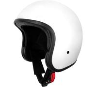 Westt Vintage Casque Moto Homme Femme rétro sans visière Casque Jet Casque Scooter kask Moto Electrique Adulte Noir Blanc, Certification ECE et Dot