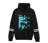 westtrend Anime Blue Exorcist Hoodies Anime Ao no Exorcist Cosplay Sweatshirts Rin Okumura Hoodies Okumura Rin Loose Pullover pour Hommes Femmes