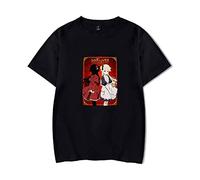 westtrend Anime Shadows House T-Shirt personnalité Bandes dessinées Harajuku Pull à Manches Courtes Hauts de Mode Emilico Sweat pour Hommes Femmes