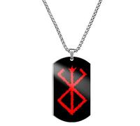 westtrend Berserk Collier Berserk Guts Guts Collier Cosplay Skull Knight Guts Collier Epée Noire Berserk Guts Collier Cosplay pour les fans d'Anime