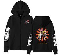 westtrend Japanese Anime Fairy Tail Zipper Hoodie Cartoon Natsu Cardigan Sweatshirt Pullover Happy Cosplay