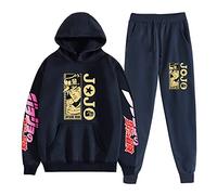 westtrend JoJo's Bizarre Adventure Sweat à Capuche et Pantalons 2 pièces Ensembles Unisexe Anime Personnage JoJo Imprimer décontracté Sweat Hauts Pantalons Costumes