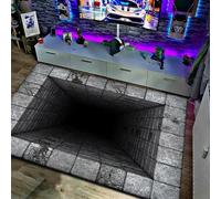 westtrend Tapis 3D à Illusion d'optique Piège à Vortex Tapis antidérapant 3D Vortex pour Salle de Jeux, Salon, Chambre à Coucher, décoration intérieure