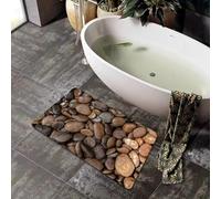 westtrend Tapis de Bain en Bois Super absorbants Tapis de Sol à séchage Rapide Douche en diatomite pour Salle de Bain Facile à Nettoyer (80 * 120 cm)