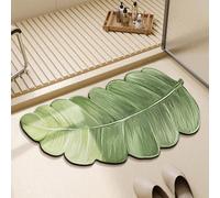 westtrend Tapis de Bain INS Style Leaf en diatomite, Tapis de Douche Ultra Absorbant pour Salle Bain et Cuisine séchage Rapide antidérapant
