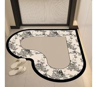 westtrend Tapis en Forme de cœur Paillasson Absorbant antidérapant résistant à l'huile et réutilisable Tapis Mignon pour la Cuisine la Salle de Bain buanderie et Chambre des Filles