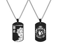 westtrend The Seven Deadly Sins Collection Collier pendentif Otaku Jewelry Meliodas Tattoo Ban King Hawk Gowther Diane Escanor Collier Jewelry for Men Gifts Halloween Colar Anime Accessories