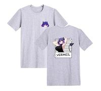 westtrend Vermeil in Gold Imprimé T-Shirt Unisexe Décontracté Ample été Bas Chemise Anime Vermei Cosplay Costume