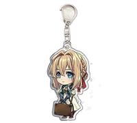 westtrend violet evergarden acrylique clair porte-clés violet charme cadeau d'école gilbert book bag charm benedict cadeau porte-clés