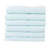 Westward Ho! 3105BAQ Lot de 6 Serviettes de Bain Coton Peigné Aqua 70 x 120 cm