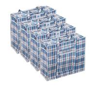 Westward Ho! Lot de 4 petits sacs de courses réutilisables et robustes - 40,6 x 35,6 x 15,2 cm - Résistants à l'eau, poignées renforcées, durables et écologiques - Bleu