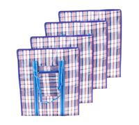 Westward Ho! Lot de 4 sacs de courses réutilisables très résistants - Bleu - Grand (53 x 48 x 30 cm) - Haute résistance avec poignées cousues et design résistant à l'eau