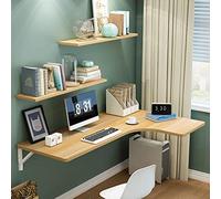 WESTWILD Bureau Mural Pliable de Style Moderne, Stable et Durable, Table Flottante, Facile à Installer, Charge maximale : 50 kg, 5 Couleurs Disponibles (Bois : 100 x 70 x 50 cm, 39 x 28 x 20 po).