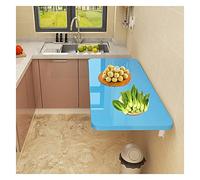 WESTWILD Bureau Mural Pliable Flottant pour Petits espaces 60 x 40 cm/24 x 16 Pouces, Couleur Bleu