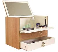 WESTWILD Coiffeuse Murale avec Rangement pour Salle de Bain, Meuble de Rangement pour cosmétiques, Coiffeuse pour Baie vitrée, Commode pour Salle de Bain.