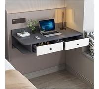 WESTWILD Coiffeuse Simple, Coiffeuse Flottante avec tiroirs, Meuble de Rangement pour Maquillage, Meuble Mural adapté à Une Table de Chevet, Un Bureau ou Un Bureau (Gris, 80 cm)
