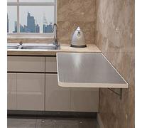 WESTWILD Table à Manger Pliante Murale avec Surface Brillante, Design à Petit abattant pour Cuisine ou buanderie, établi Robuste, capacité de 55 kg