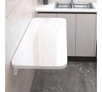 WESTWILD Table Murale Pliante pour buanderie, Bureau Flottant Peu encombrant pour la Maison, Le Bureau, Le Bureau, la Cuisine, la Salle à Manger, Bureau Mural Pliable Fonctionnel (Blanc 40 x 30 cm)