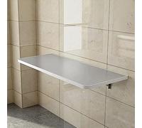 WESTWILD Table Pliante Murale en Acier Inoxydable avec étagères flottantes pour Salle à Manger, Cuisine, Bureau Pliable pour Ordinateur, écriture et Conception d'angle (Taille)