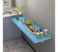 WESTWILD Table Pliante Murale pour la Maison, Le Bureau, la buanderie, la Cuisine, Bureau Multifonction pour Ordinateur Portable, établi, écriture, 4 Couleurs Disponibles (Bleu 70 x 30 cm)