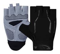 Westwood Fox Gants de Cyclisme Bicyclette de Gants Moto Montagne Demi-Doigts Unisexes Rembourrés Vélo d'été Equitation Hommes Femmes Sport Randonnée Escalade Gym Mitaines VTT (S, Noir)