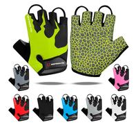 WESTWOOD FOX Gants de Cyclisme Demi-Doigt Unisexe avec poignées rembourrées, Paume pour vélo, été, équitation, VTT, Gants de vélo pour Hommes et Femmes, antidérapants, Courts, pour vélo de Montagne,