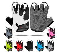 WESTWOOD FOX Gants de Cyclisme Demi-Doigt Unisexe avec poignées rembourrées, Paume pour VTT, été, équitation, Gants de vélo antidérapants Courts pour Hommes et Femmes, pour vélo de Montagne