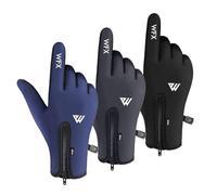 WESTWOOD FOX Gants de Cyclisme pour Enfants, Gants Thermiques de Sports d'hiver pour garçon et Fille, Coupe-Vent, antidérapants, écran Tactile (Bleu, S)