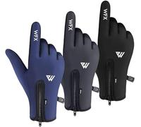 WESTWOOD FOX Gants de Cyclisme pour Enfants, Gants Thermiques de Sports d'hiver pour garçon et Fille, Coupe-Vent, antidérapants, écran Tactile (Bleu, XS)