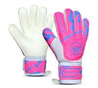 WESTWOOD FOX Gants de Gardien,Gants de Football avec Protection des Doigts pour Enfants,Adultes,Paume antidérapante en Latex Dumbo (Rose-Blanc, Taille 10, Convient aux Adultes - L)