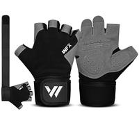 WESTWOOD FOX Gants de Gym pour entraînement de Fitness, antidérapants, Absorbant Les Chocs, Gants d'haltérophilie, poignée rembourrée, Respirants, (avec Support de Poignet, M)