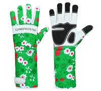WESTWOOD FOX Gants de jardinage en cuir - Manches longues de protection pour avant-bras - Gants de travail résistants aux épines - Élagage des roses - Sécurité - Respirant et durable (Vert, M)