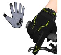WESTWOOD FOX WFX Gants de vélo de Montagne à Doigts Entiers Gantsss de VTT pour écran Tactile Gants rembourrés antidérapants VTT Gant de Sport pour Homme et Femme (Noir néon, M)