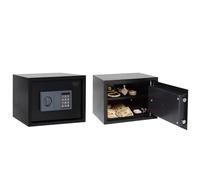 WestWood Petit coffre-fort en acier avec serrure t serrure à code, avec étagère, étanche, ignifuge, coffre-fort pour la maison, le bureau, l'hôtel, 16,9 L