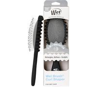 Wet Brush Brosse à cheveux Curl Shaper avec rainures sculptantes, définit les boucles et les bobines de la racine aux pointes, poils flexibles démêlent les cheveux mouillés, outil de coiffage améliore