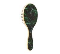 Wet Brush Brosse à cheveux démêlante - Tous types de cheveux - Poils doux glissent à travers les nœuds avec facilité - Feuilles vertes léopard pour cheveux secs et humides