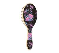 Wet Brush Brosse à cheveux démêlante - Tous types de cheveux - Poils doux qui glissent à travers les nœuds avec facilité - Rose libellule lumineuse pour cheveux secs et mouillés