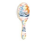 Wet Brush Brosse à cheveux démêlante - Tous types de cheveux - Poils doux qui glissent à travers les nœuds avec facilité - Double dragons dans les nuages pour cheveux secs et humides