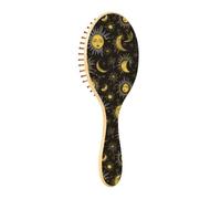 Wet Brush Brosse à cheveux démêlante - Tous types de cheveux - Poils doux qui glissent à travers les nœuds avec facilité - Lune mystérieuse lune soleil étoile pour cheveux secs et humides