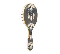 Wet Brush Brosse à cheveux démêlante - Tous types de cheveux - Poils doux qui glissent à travers les nœuds avec facilité - Attrape-rêves - Loup de la forêt pour cheveux secs et mouillés