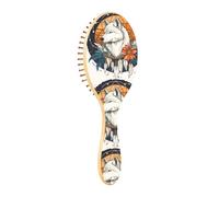 Wet Brush Brosse à cheveux démêlante - Tous types de cheveux - Poils doux qui glissent facilement à travers les nœuds avec facilité - Attrape-rêves loup pour cheveux secs et humides - Bleu marine