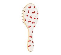 Wet Brush Brosse à cheveux démêlante - Tous types de cheveux - Poils doux qui glissent facilement à travers les nœuds avec un joli nœud rouge cerise pour cheveux mouillés et secs