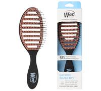 Wet Brush Ceramic Speed Dry Brosse à cheveux, design aéré et picots doux HeatFlex pour un séchage au sèche-cheveux, poignée ergonomique qui gère les nœuds, accessoires pour cheveux sans douleur, Noir