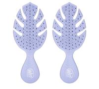Wet Brush Go Green Lot de 2 mini brosses à cheveux démêlantes de voyage - Poils IntelliFlex ultra doux qui glissent à travers les nœuds et desserre doucement les nœuds tout en minimisant la douleur et