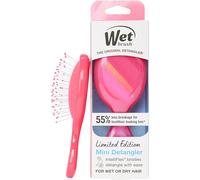 Wet Brush Mini brosse à cheveux démêlante pour enlever en douceur les nœuds, taille de voyage compacte, poils doux pour un démêlage sans douleur, moins de casse, fonctionne sur tous les types de